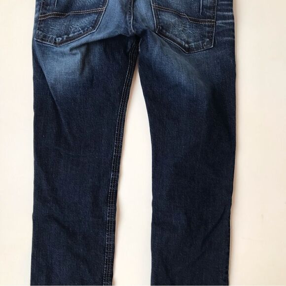 Outpost Makers Buckle Factory Distressed Button Fly Slim Straight Leg Jeans - Picture 11 of 16